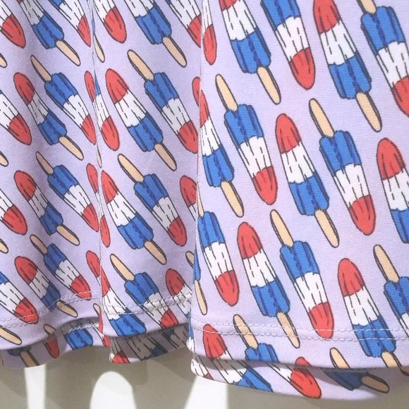 LulaRoe Azure Style Flare Skirt Kids 10 New W/Tags - Picture 2 of 4